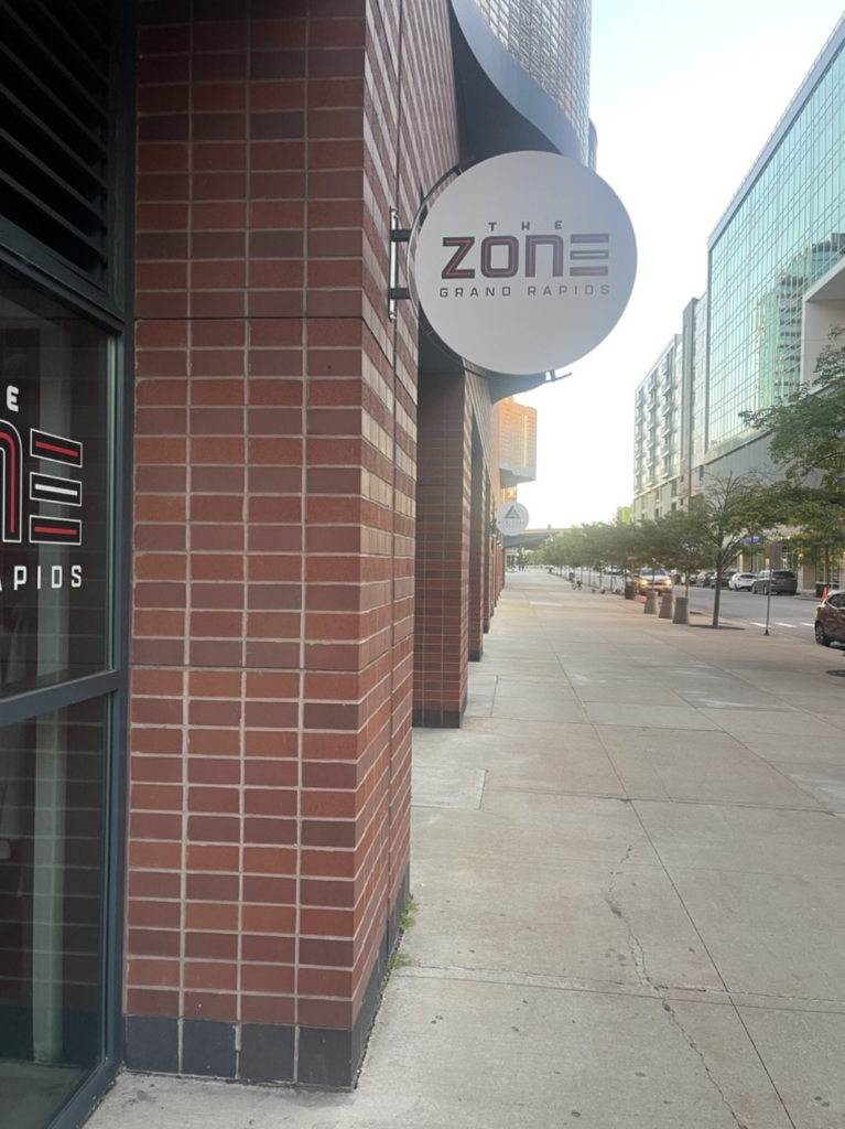Storefront of The Zone, the Grand Rapids Griffins team store